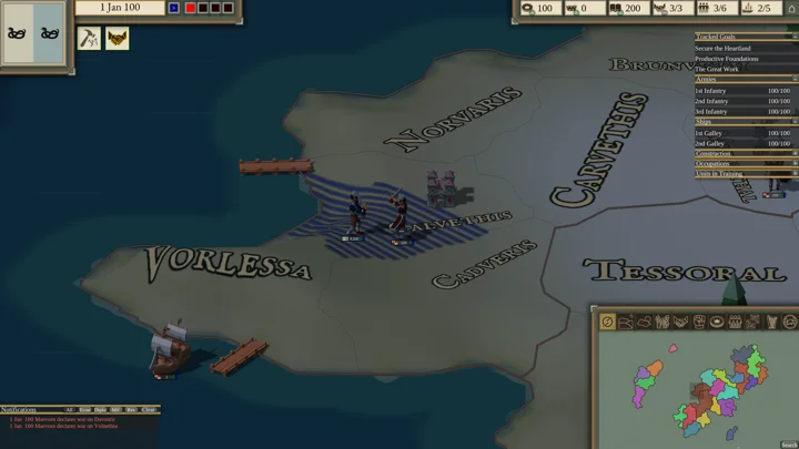 Armies clash on the 3D campaign map
